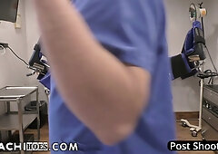 Doctor Tampa's college clinic session turns into a messy bukkake after hours