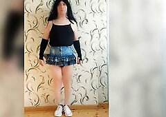 Large Butt Cheerleader Femboy Looks For BBC Group of Lads Desire Meet 'em at the Street