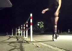 Sissy tramp on a borring Nightshift