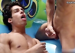 Aiden Ward and Nico Leon engage in anal and oral fun