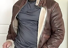 Leon Kennedy jerks his big cock