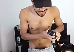 #2 Fetish Experiment  Spicy Cream on My Abs - COMPLET ON RED