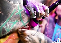 2 tattooed lesbos explore anal play with big toys – featuring ATM, gaping, and genuine orgasms