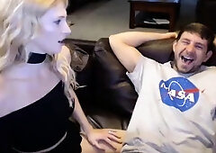 MILF amateur handjob blonde on knees receiving bukkake