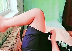 Moaning with every movement as she performs her sexy dance