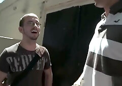 Guys fucking and sucking in public place