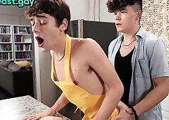 Str8 twink bareback fucks gay skinny ass while alone