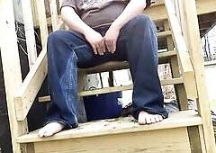Soaking my Jeans on the Porch