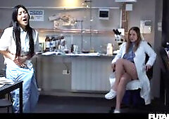 Shemale Scientist Gets Lab Infection and Grows Futa Cock Asian Trans Fucks All Natural Russian Girl