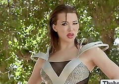 Alien hunter TS Emma Rose analed by her co workmate