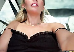 Bonnie Blue Picked Up And Banged In Self Driving Tesla - Luke Cooper