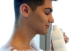 ShowerBait Str8 bait lets homo boy screw his ass