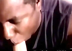 Young homos get their dicks sucked by two mature amateurs