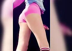 Hot fit public sissy. Butt cheeks hanging out. Ass-plugs in public. Short shorts. Volleyball shorts. Hawt sissy tummy