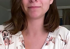 Cute curly brunette solo webcam masturbation