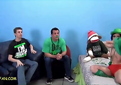 Jennifer White joins wild St. Patrick's party with multiple partners and creampie exchanges