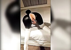 Milf angelssex320 suck fucking and cum in leather pants cosplay