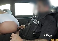 Fake Cop Anal slut gets cop cum in her butt