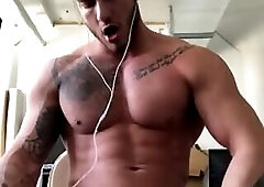 jerking off in the gym and cumming