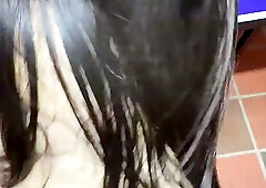 Sexy Colombian BBW MILF gets fucked with cum in her mouth
