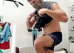 Tom Motho is riding his old chair with his dick