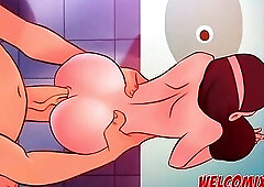 The Nasty Home animation porn! Banging in the baths!