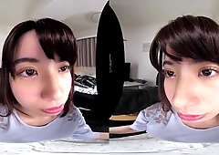 Japanese vr beauty shares dark haired pov sensual thrills