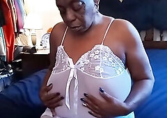 Mrs Freaky OG clothed in her White Hose looking and feeling wonderful playing with her soaked twat and constricted butt