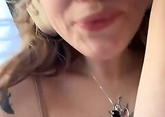 Tattooed Girl Shows Off Pierced Tits