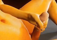 Manga uncensored fur cat FUTA Fondle herself and gets a double climax [cg anime]