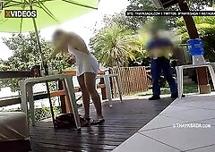 I answered the very nasty and provocative water delivery guy out of pants and showed him