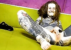 Skinny Tattooed Girl Pussy stuffing Fantasies