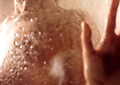 Cute-looking angel with small tits Jillean is touching her pussy