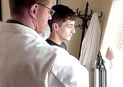 Hot boy ass pounded perfectly by giant hard cock doctor