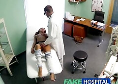 FakeHospital Spying on hot young babe having special treatment from the doctor pov creampie