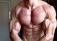 Young Bodybuilder has Dick Thin Skin