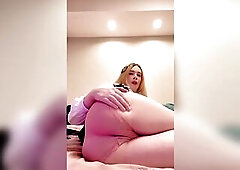 Cute trans angel teases u by showing off her ass