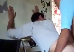 Amateur Bareback: Twinks Fuck Passionately on a Chair