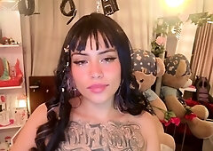 Amateur striptease and Solo masturbation